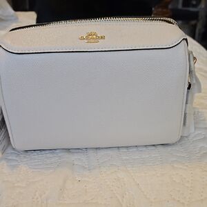 Coach Cream Crossbody Bag with Gold Hardware